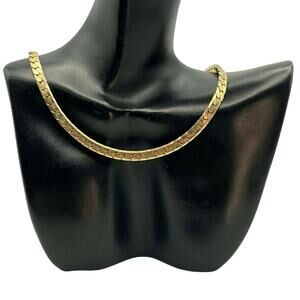 Vintage Gold Herringbone Men's Necklace